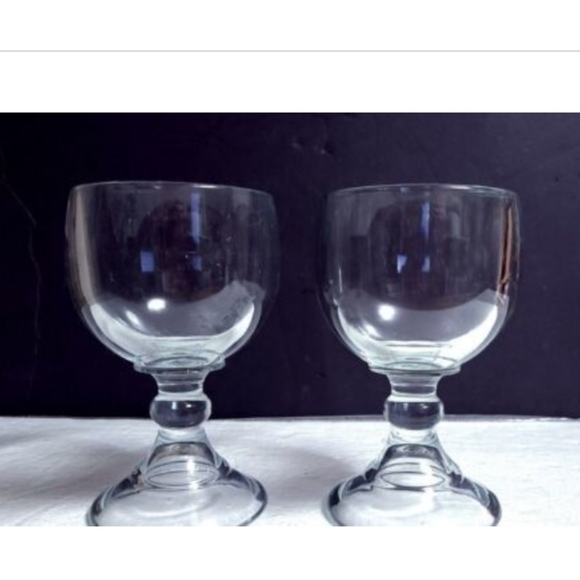 Pair Libbey 7.25" Schooner Glass Stemmed Beer Goblets Margarita Cocktail 18 oz - Picture 3 of 3